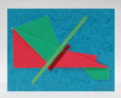 Pliage sur fond bleu , 1981